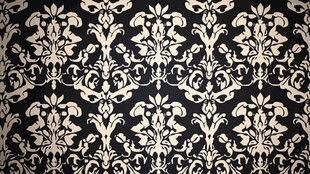 古典花纹黑色壁纸图案