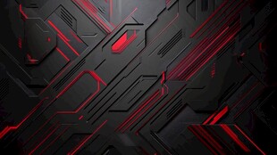 炫酷黑红科技风几何背景
