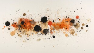 抽象水彩墨点艺术图案