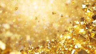 金色闪耀碎块梦幻背景图