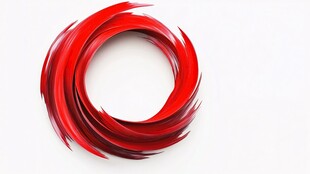 红色动感旋绕环形图案