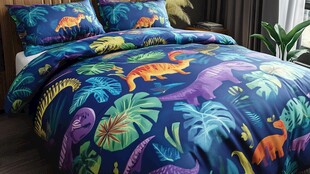 恐龙主题多彩床上用品套装