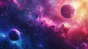 梦幻绚丽的宇宙星球景观