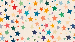 多彩星星无缝背景图案