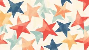 多彩星星几何图案背景