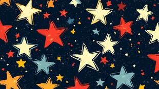 多彩星星图案背景
