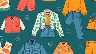 多样时尚服装插画展示