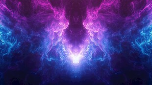 梦幻炫彩能量光芒翅膀背景