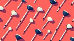 多彩马桶刷图案设计