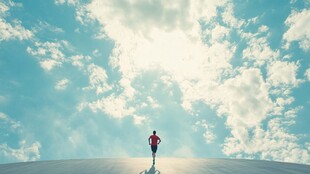 一人独立天地间的广阔图景