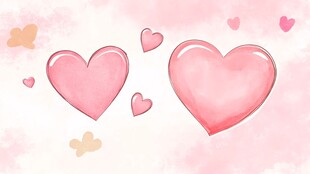 粉色爱心浪漫梦幻背景