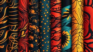 非洲风多彩印花布料图案