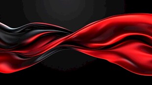 红黑交织飘动丝绸质感图