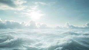 云海之上的灿烂日光