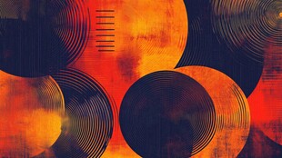 抽象几何圆形艺术背景图