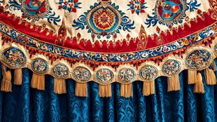 华丽古典刺绣帷幔装饰