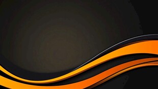 黑色背景上的橙黑波浪线条