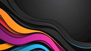 多彩波浪形抽象背景图