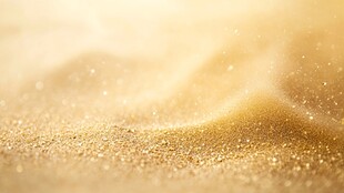 金色沙粒的梦幻质感画面