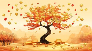 金秋摇钱树 财富满人间