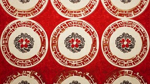 中式传统花纹红色底纹图案