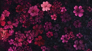 深紫繁花背景图