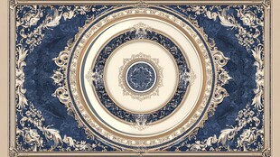 欧式奢华风地毯图案设计