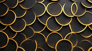 黑金圆环图案背景纹理