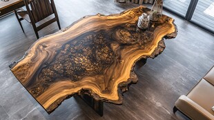 天然实木大板桌 自然质感