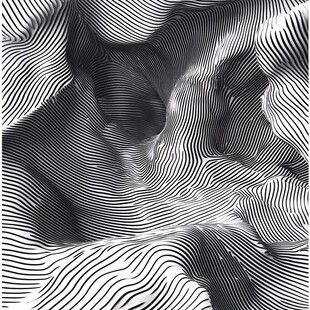 黑白线条抽象动感图案