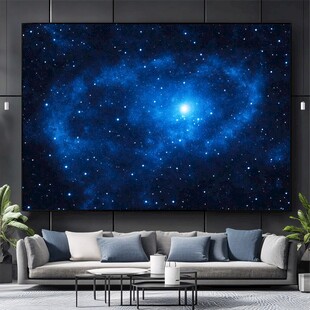 梦幻星空壁画装饰客厅空间