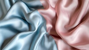 双色绸缎面料的柔美褶皱