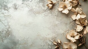 复古风干花装饰背景图