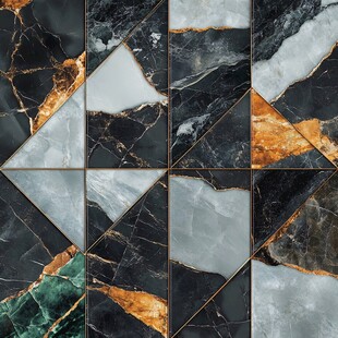 奢华大理石拼贴瓷砖图案