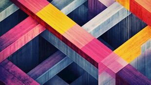 多彩几何交错立体图案