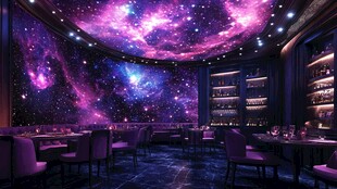 梦幻星空主题浪漫餐厅