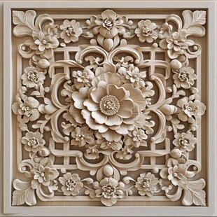 中式雕花装饰板