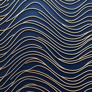 深蓝色底金色波浪纹理背景
