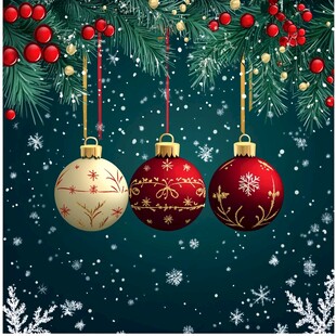 圣诞挂饰营造节日氛围