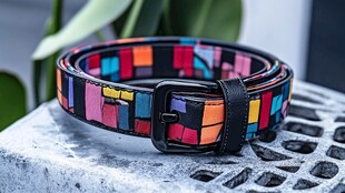 多彩马赛克风宠物项圈