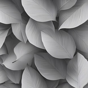灰白叶片纹理背景图案