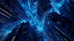 未来都市数字光影景观