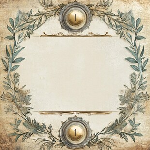 复古花环装饰边框背景图