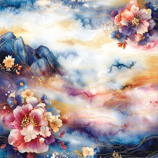 山水繁花绘就梦幻画卷