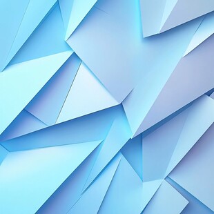浅蓝色几何折纸风格背景图
