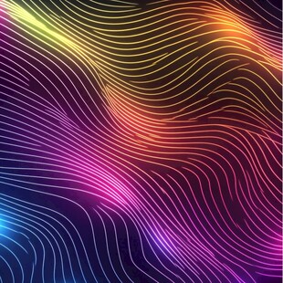 炫彩波浪线条动感背景图