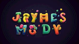 欢乐生日字母装饰图案