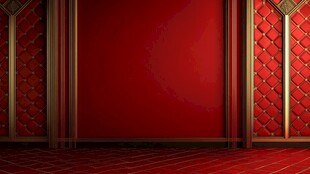 红色华丽墙面装饰背景