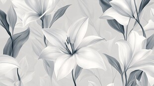 素雅百合花卉图案背景