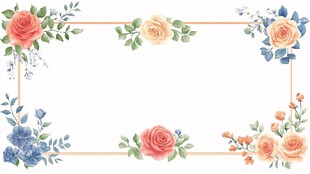 花卉边框装饰图